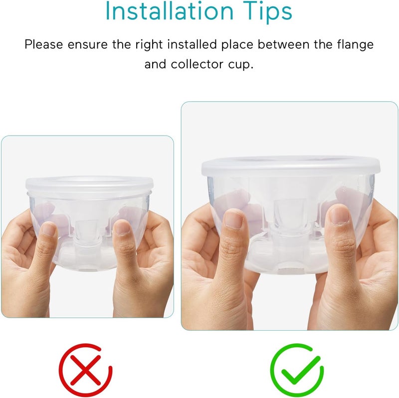 Paruu P10 Full Set Collector Cup, Original Breast Pump Parts, Wearable Breast Pump Replacement Accessories, 1 Set - Image 4